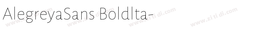 AlegreyaSans Boldlta字体转换